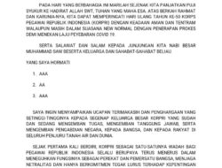 Naskah Pidato HUT KORPRI 2025 yang Sederhana dan Bermartabat