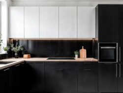 Inspirasi dapur modern minimalis dengan nuansa hitam putih
