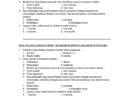 40 Soal Ujian Madrasah UM SKI Sejarah Islam Kelas 9 MTs Terbaru dengan Kunci Jawaban